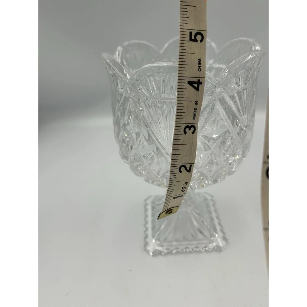Shannon Designs of Ireland 24% Lead Crystal Tulip Vase Candy Dish Candle Holder